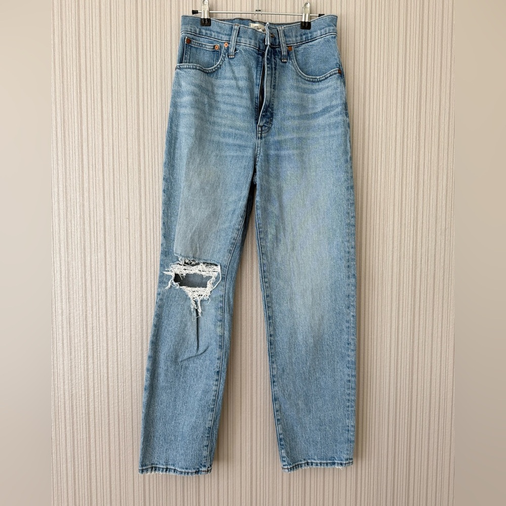 Madewell Light Blue Distressed Boyfriend Jeans